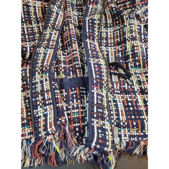 Halogen Women's Long Sleeves Zipped Up Plaid Tweed Multicolor Jacket Size S - Picture 11 of 13